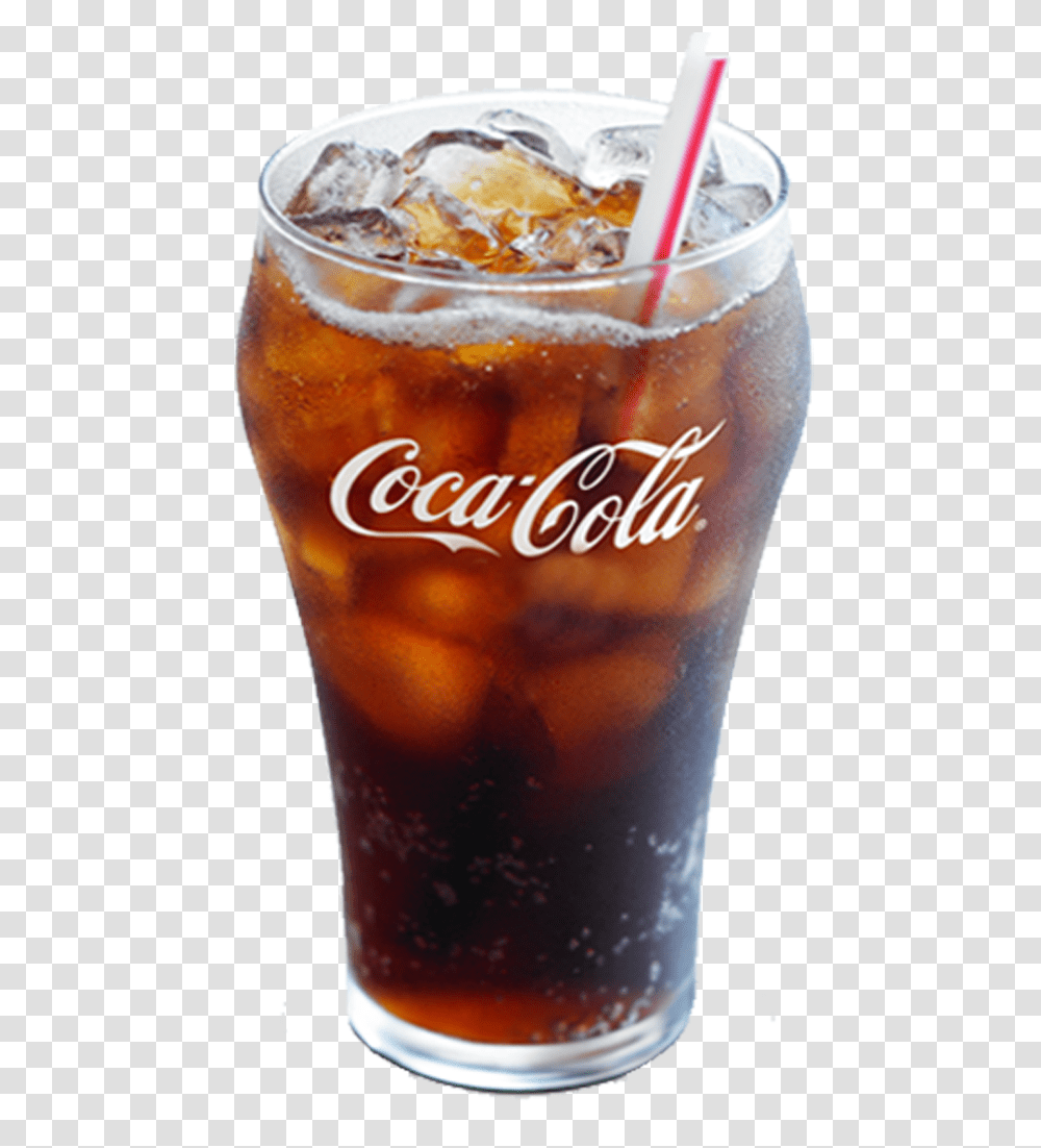 Coca Cola In Glass, Soda, Beverage, Drink, Coke Transparent Png