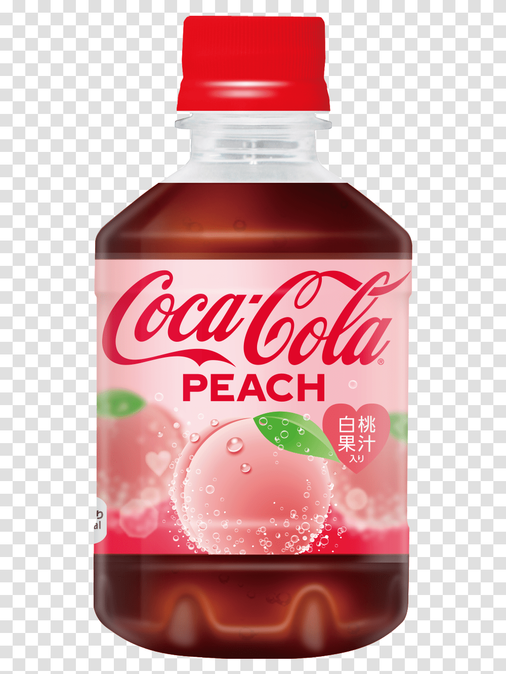 Coca Cola Peach Mini Short Plastic Bottle 280ml Coca Cola, Beverage, Drink, Soda, Coke Transparent Png
