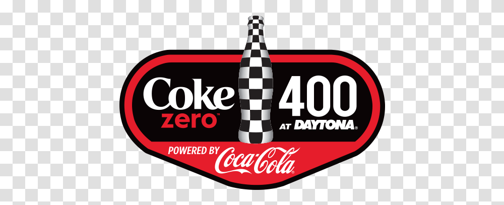 Coca Cola Racing Logo 4 Image Coke Zero Sugar 400 Logo, Beverage, Drink, Text, Soda Transparent Png