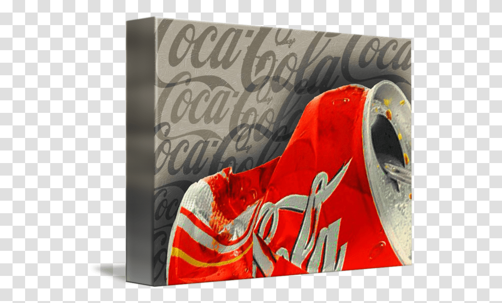 Cocacola Can Crush Silver Sepia Logo Background By Tony Rubino Coca Cola, Clothing, Text, Advertisement, Crash Helmet Transparent Png