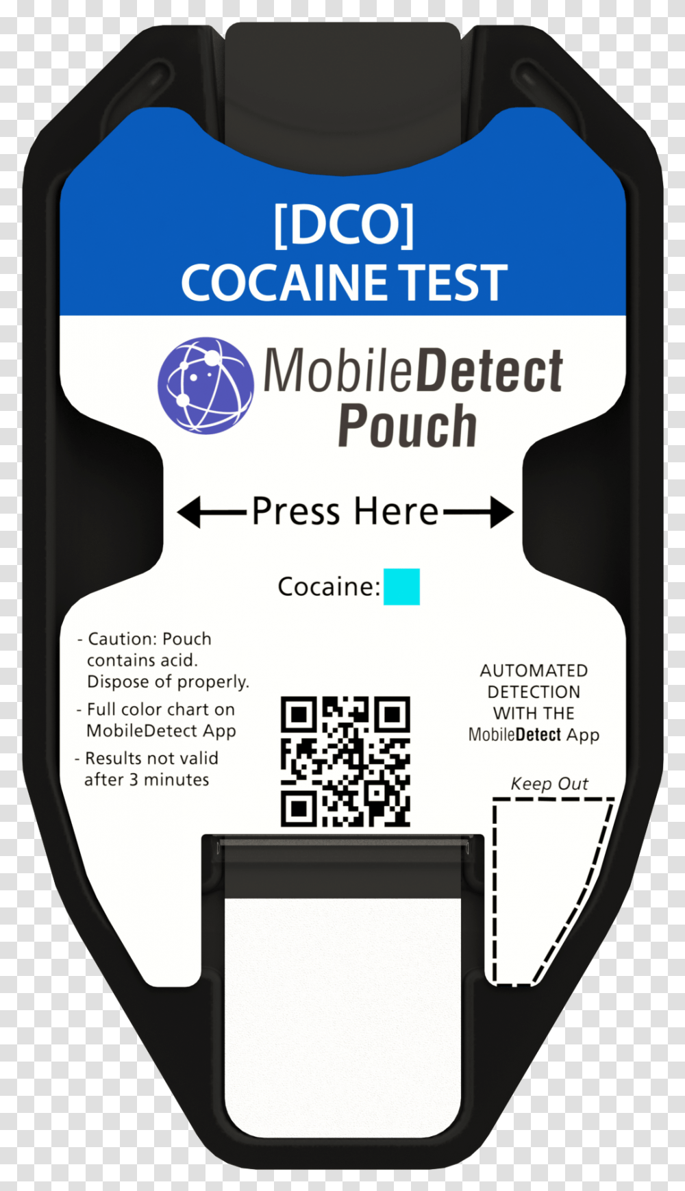 Cocaine Mobile Detect Drug Test, QR Code, Label Transparent Png