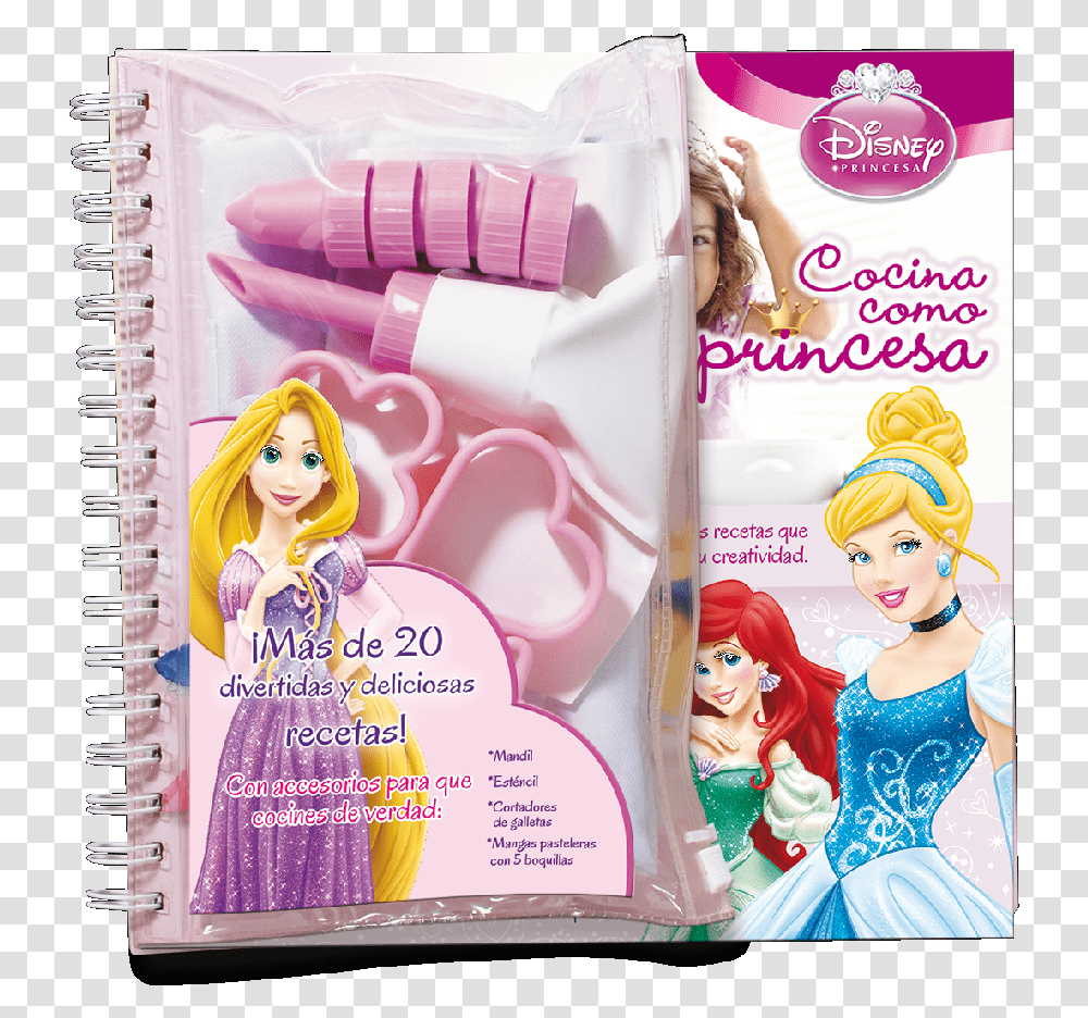 Cocina Como Princesa Recetario De Cocina Disney De Princesas, Figurine, Person, Label Transparent Png