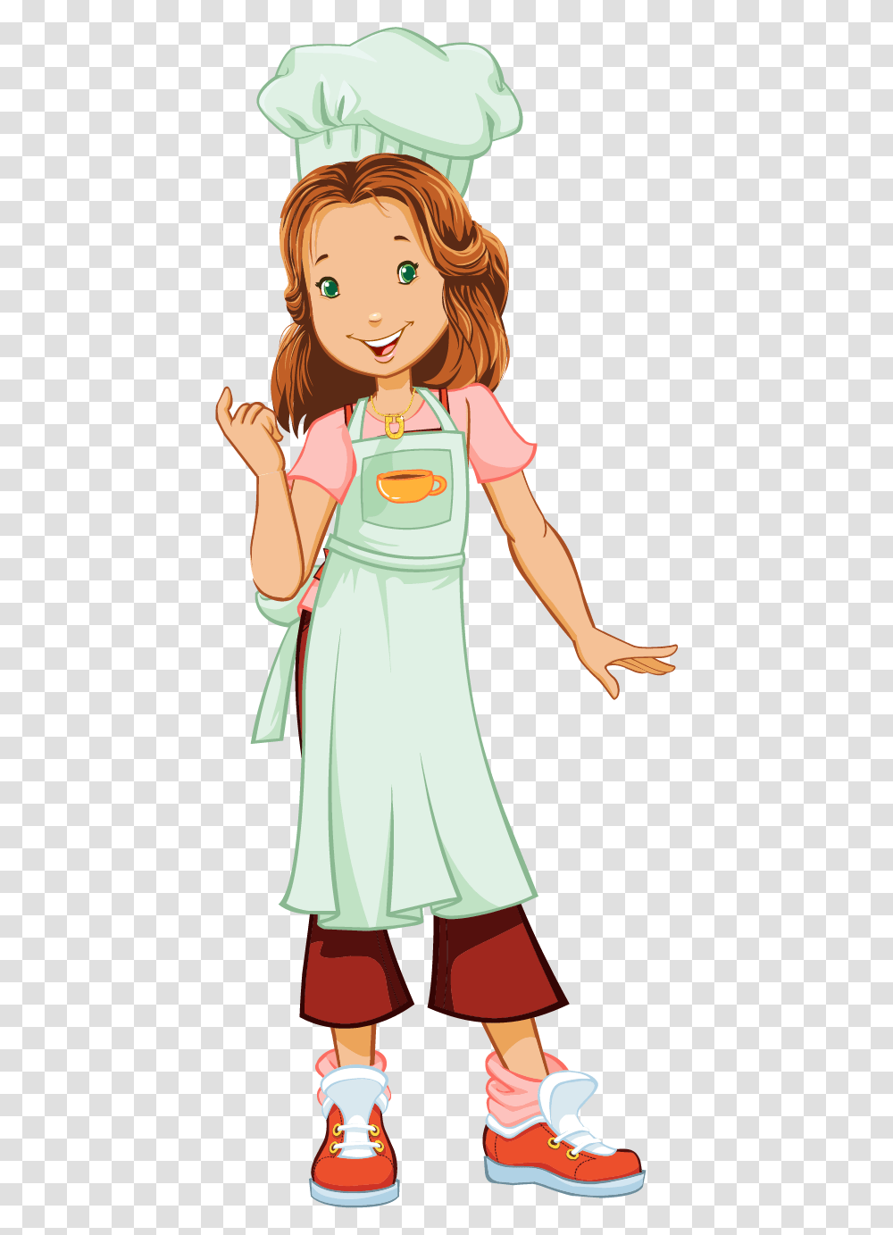 Cocinera Muequitas61 Dibujo De Mujer Cocinera, Apron, Person, Human, Costume Transparent Png