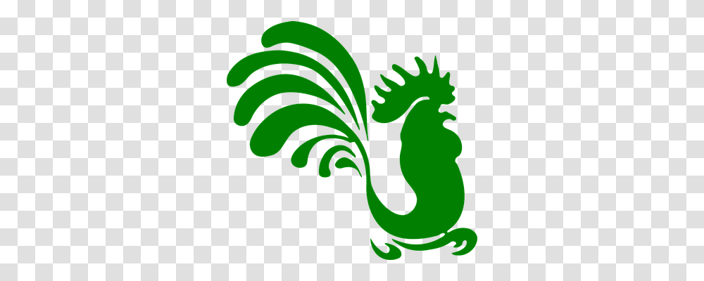 Cock Animals, Green, Dragon, Plant Transparent Png