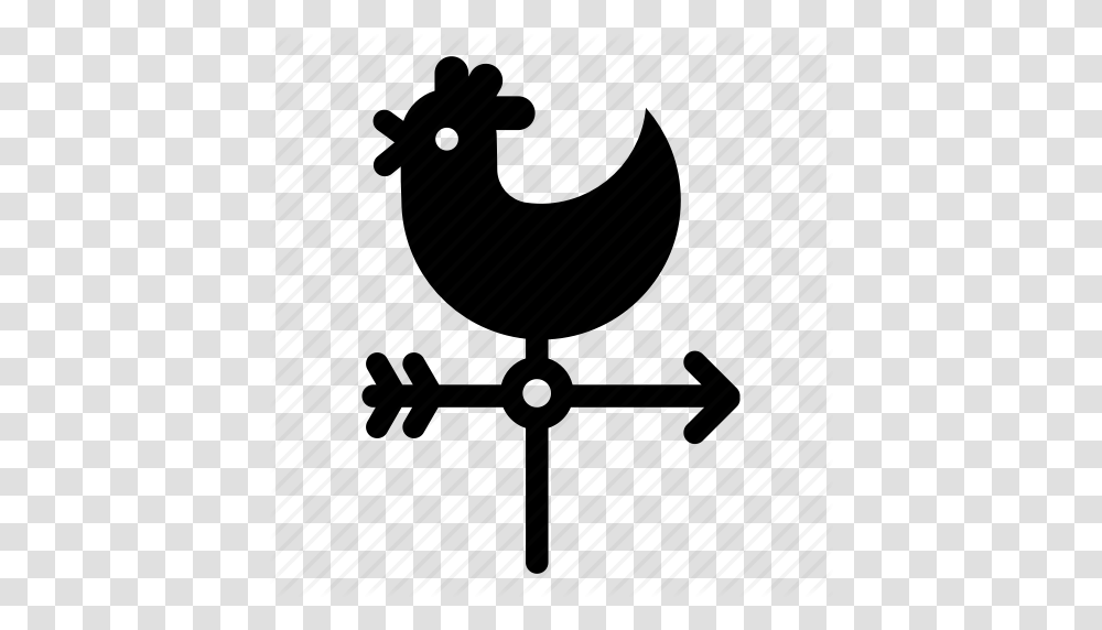 Cock Direction Wind Roof Rooster Weather Vane Wind Icon, Piano, Leisure Activities, Musical Instrument Transparent Png