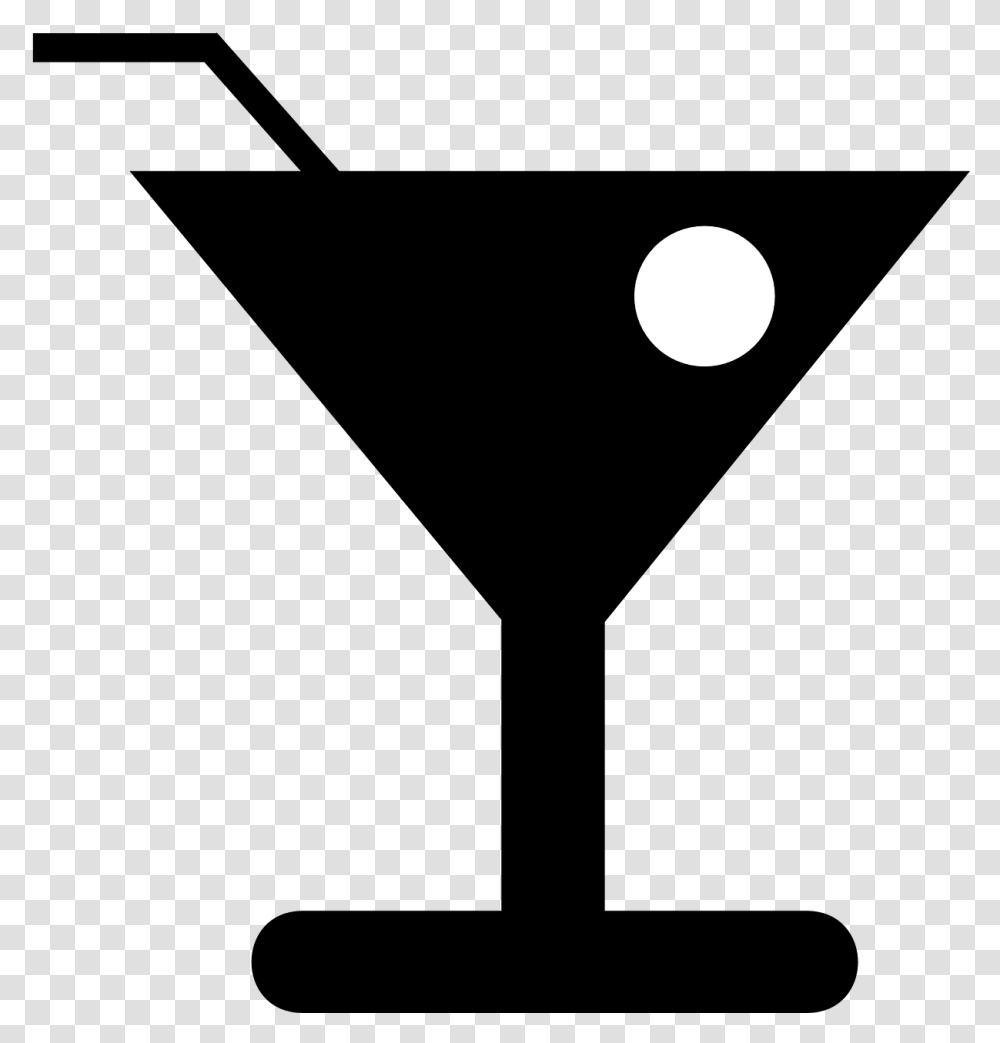Cocktail Clipart Black And White, Outdoors, Moon, Outer Space, Night Transparent Png