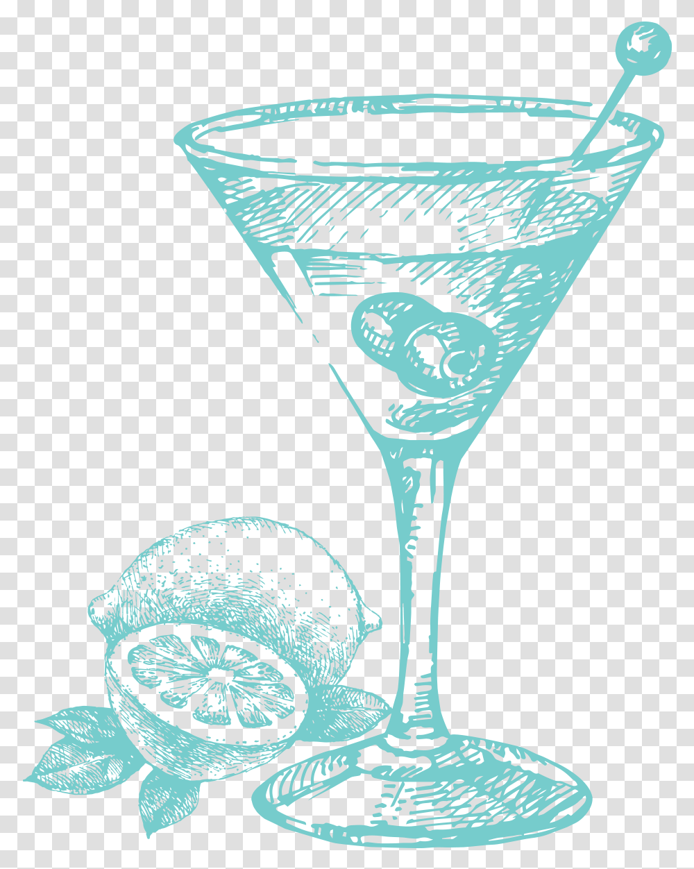 Cocktail Glass Vector Cocktail Black And White, Alcohol, Beverage, Drink, Martini Transparent Png