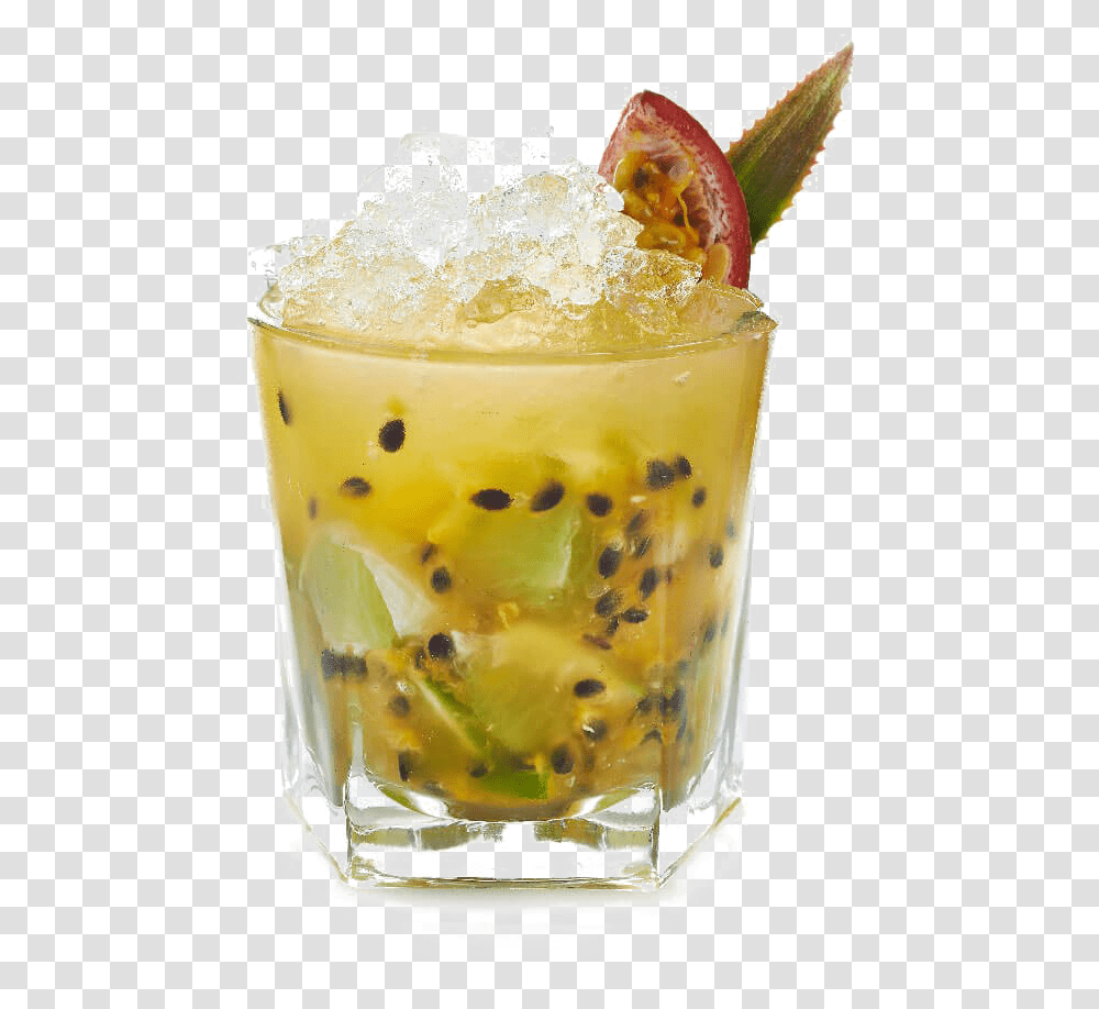 Cocktail Picture Passion Fruit Cocktail Garnish, Plant, Ice Cream, Food, Alcohol Transparent Png