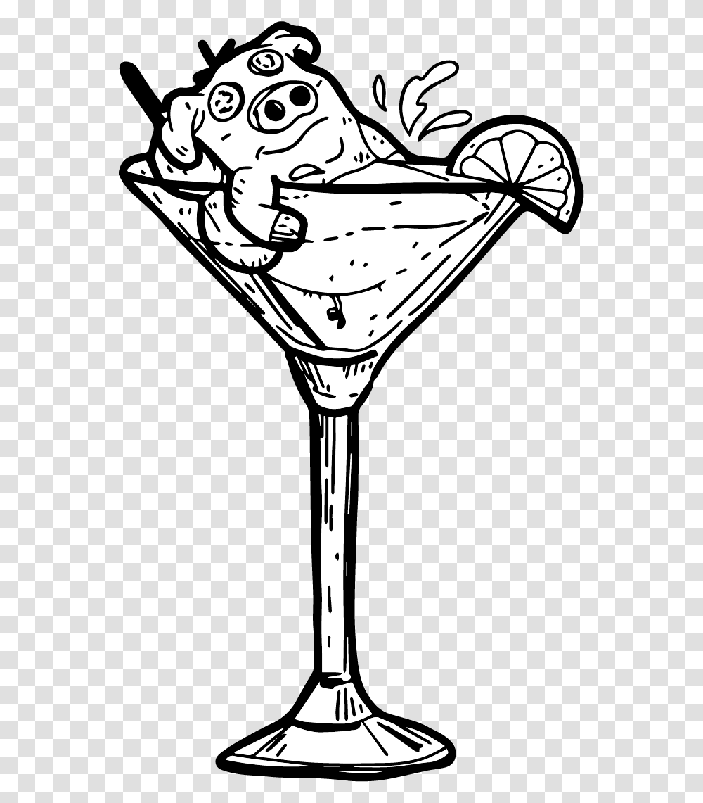 Cocktail Pig Champagne Stemware, Alcohol, Beverage, Drink, Martini Transparent Png