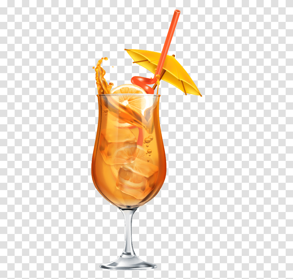 Cocktail Spritz Martini Cartoon Iced Lemon Juice Summer Cocktail Illustration Backgrounds, Plant, Beverage, Alcohol, Fruit Transparent Png