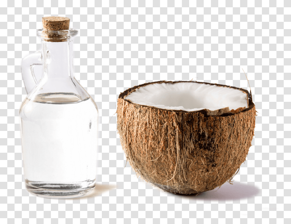 Coco Bottle Coconut Oil White Background, Plant, Vegetable, Food, Fruit Transparent Png