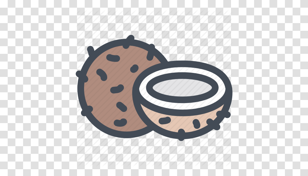 Coco Coconut Coconut Half Food Fruit Icon, Sweets, Rug, Drum, Percussion Transparent Png