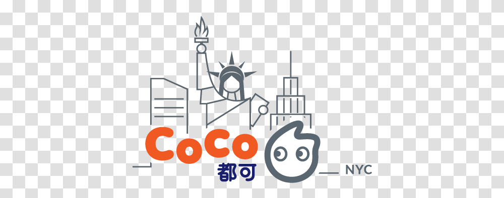 Coco Fresh Tea Juice New York Logo, Text, Symbol, Graphics, Art Transparent Png