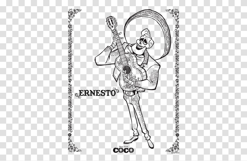 Coco Pelicula Printables Coco Movie Color Sheets, Person, Drawing, Skeleton Transparent Png