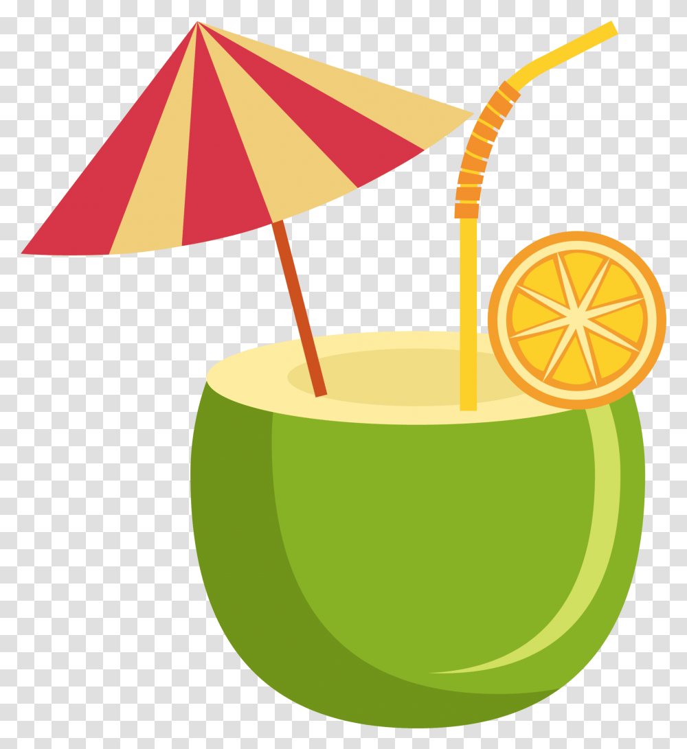 Coconut Clipart Coconut Drink Coconut Juice Cartoon, Plant, Fruit, Food, Vegetable Transparent Png