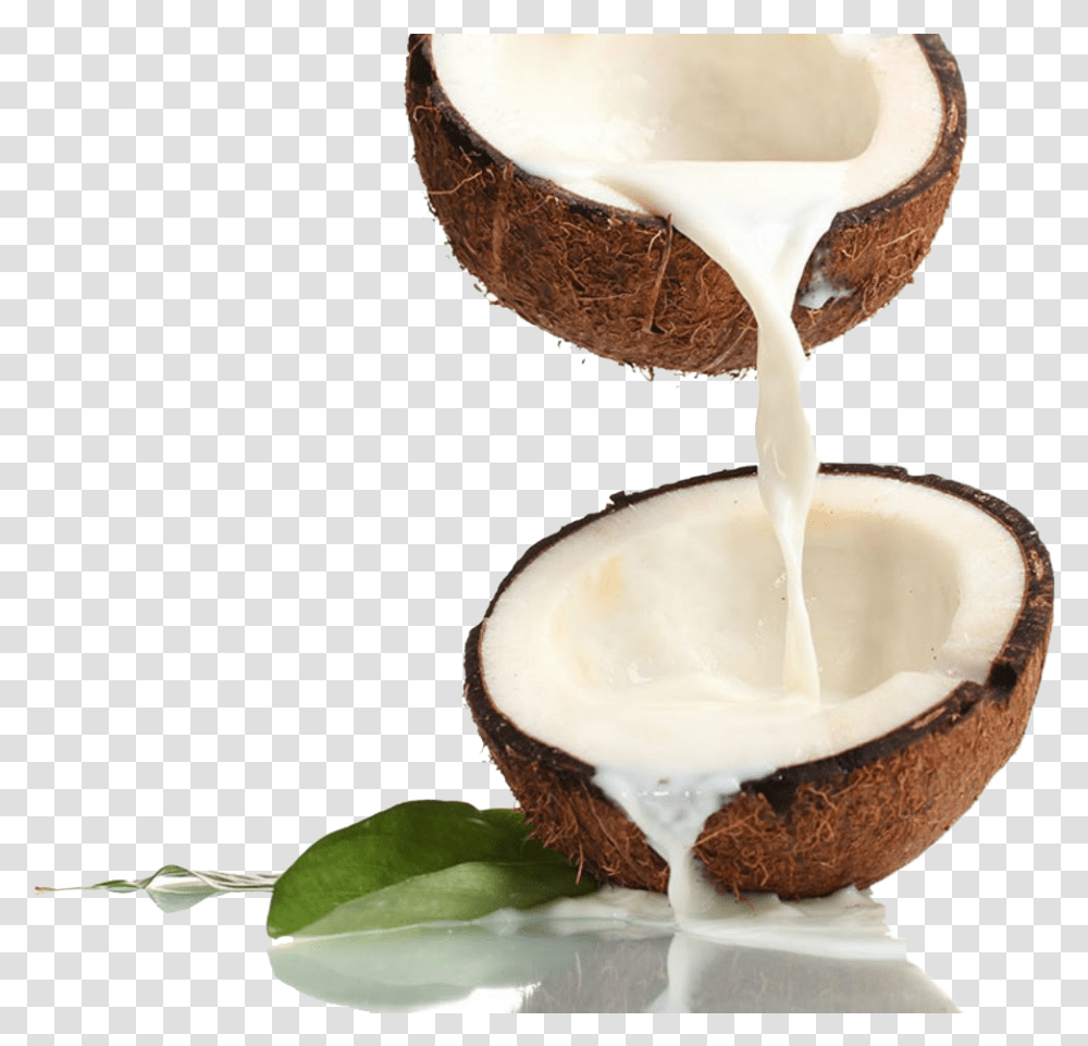 Coconut Milk Pouring From Coconut, Plant, Vegetable, Food, Fruit Transparent Png