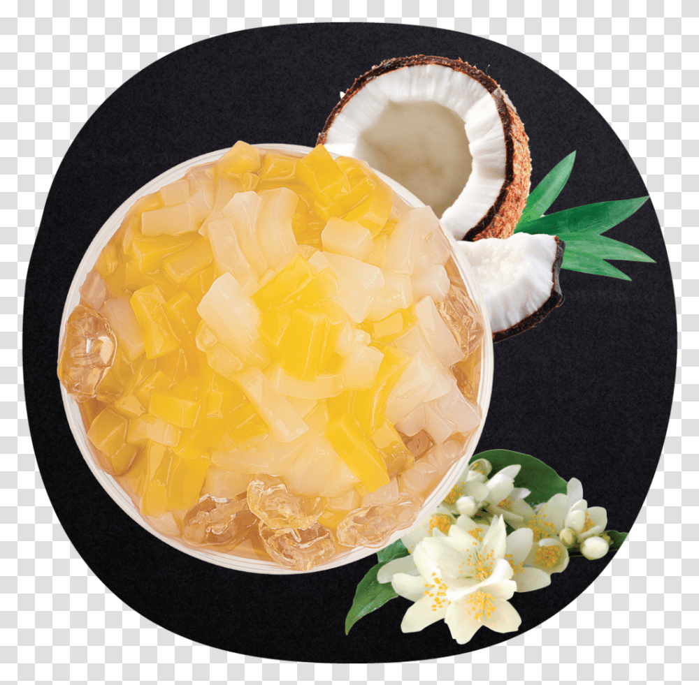 Coconut Milk Tea Front Drink, Plant, Fruit, Food, Grapefruit Transparent Png