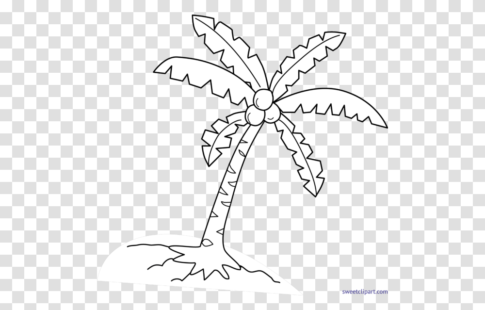 Coconut Palm Lineart, Outdoors, Stencil, Photography, Carnival Transparent Png
