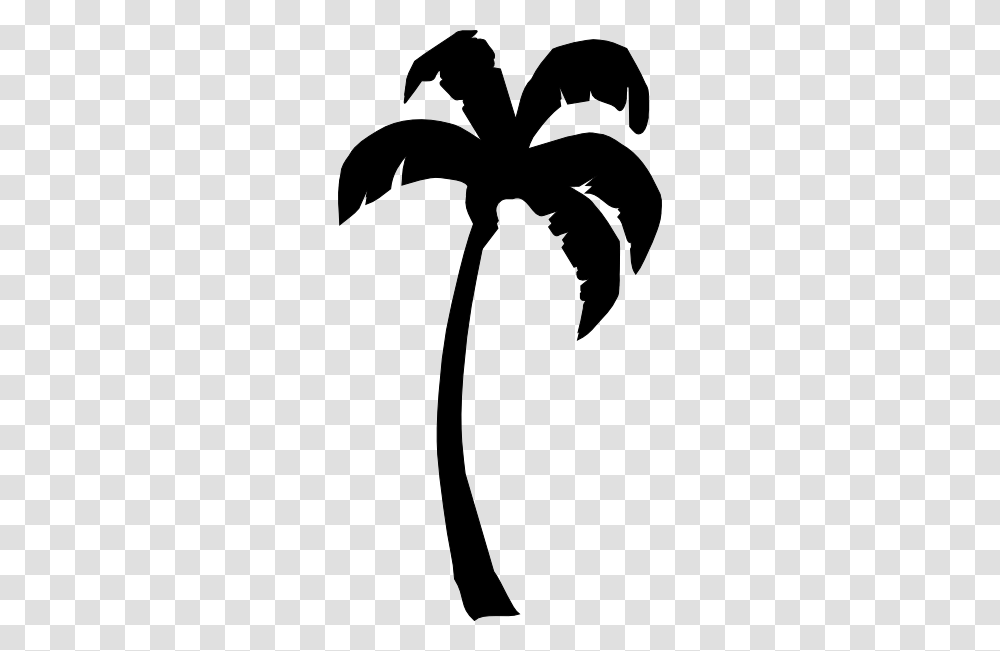 Coconut Palm Tree Clip Art Black And White, Plant, Tool, Bird, Animal Transparent Png