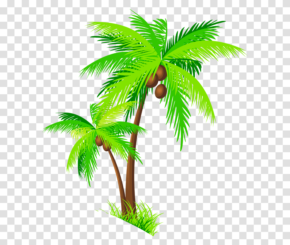 Coconut Tree Clipart Background Coconut Tree Clipart, Green, Plant, Leaf, Palm Tree Transparent Png