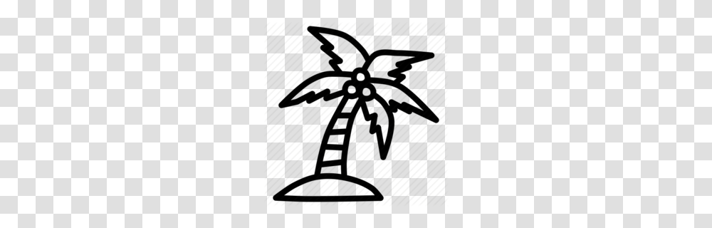 Coconut Tree Clipart, Star Symbol, Stencil, Patio Umbrella Transparent Png