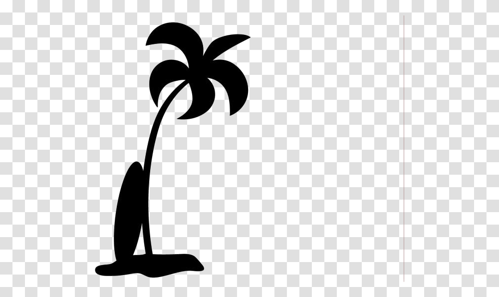 Coconut Tree Hawaiian Silhouette Clip Art, Plant, Flower, Bow Transparent Png