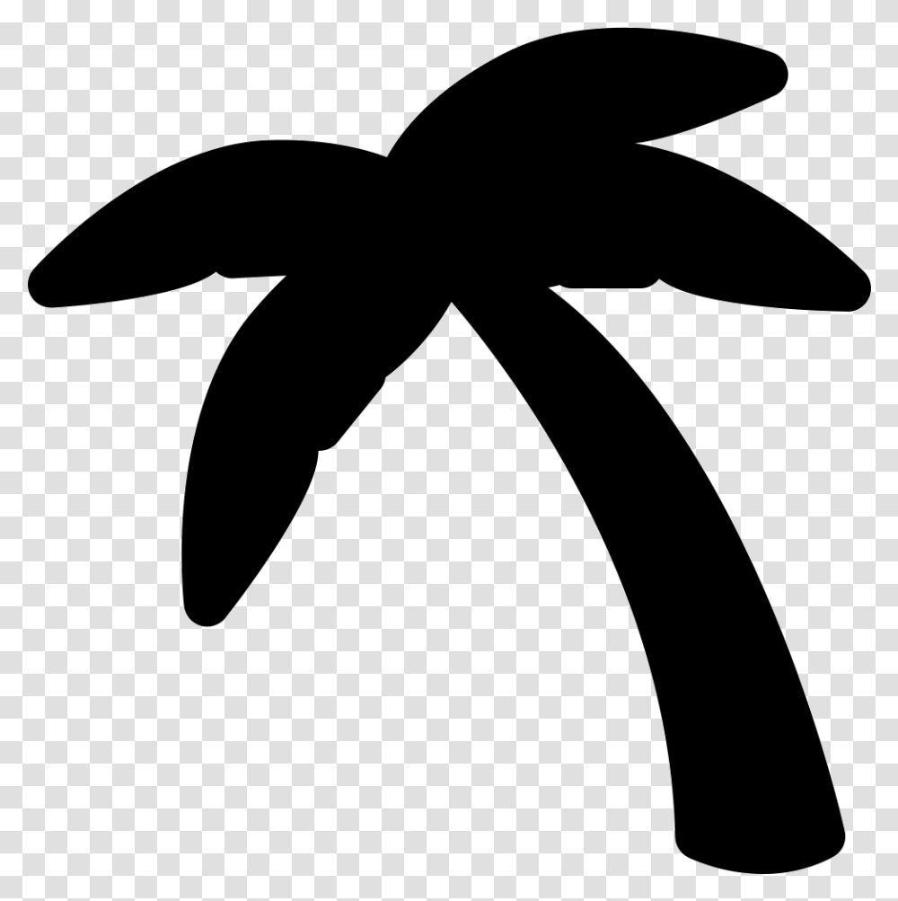 Coconut Tree Standing Coqueiro Silhouette, Axe, Tool, Stencil, Hammer Transparent Png