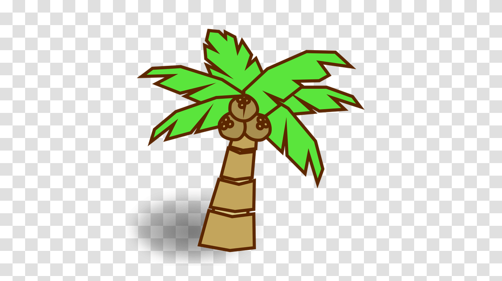 Coconut Tree Symbol, Cross, Leaf, Plant Transparent Png