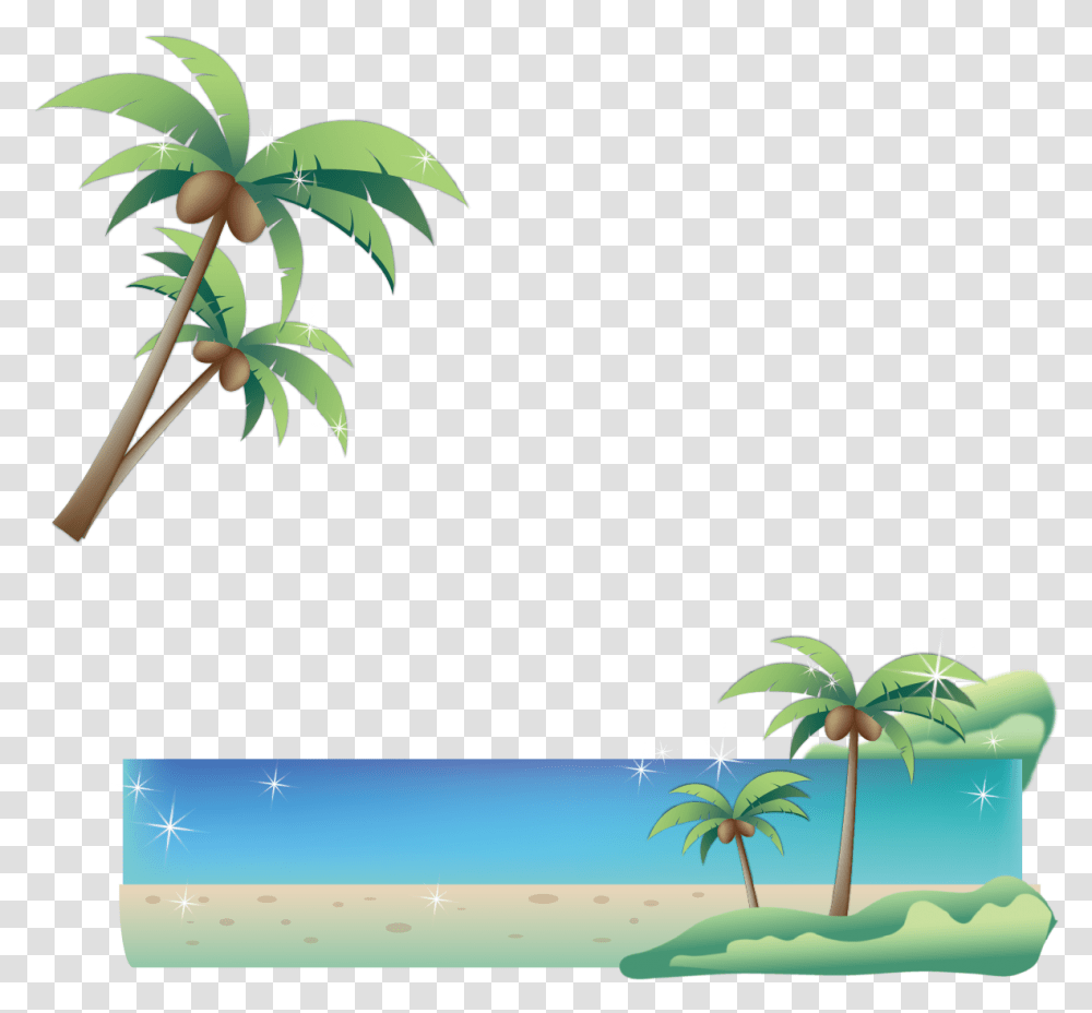 Coconut Tree Vector Graphic Poster Palm Trees, Plant, Flower, Blossom, Arecaceae Transparent Png