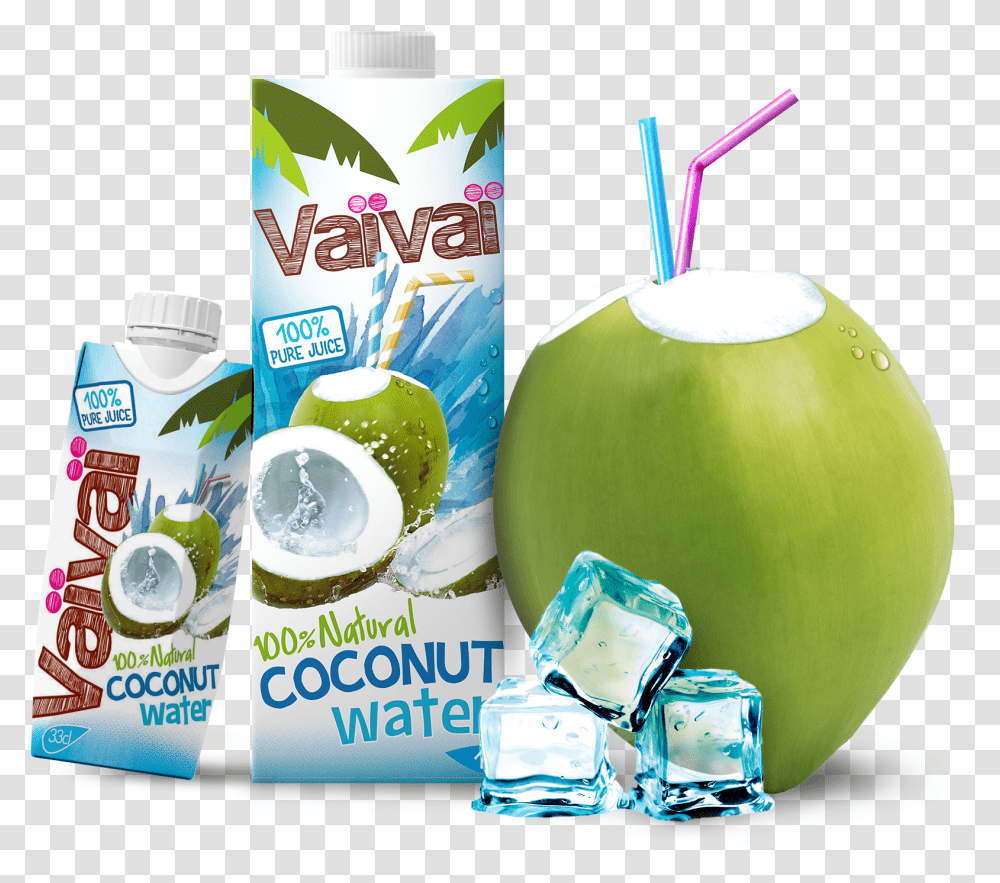 Coconut Water Selection Fraicheur Vai Vai, Plant, Fruit, Food, Beverage Transparent Png
