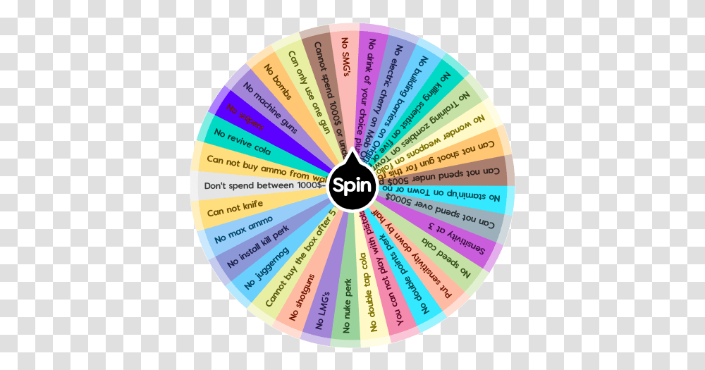 Cod Zombies Challenges Spin The Wheel App Animal Spin The Wheel, Sphere, Word, Flyer, Paper Transparent Png