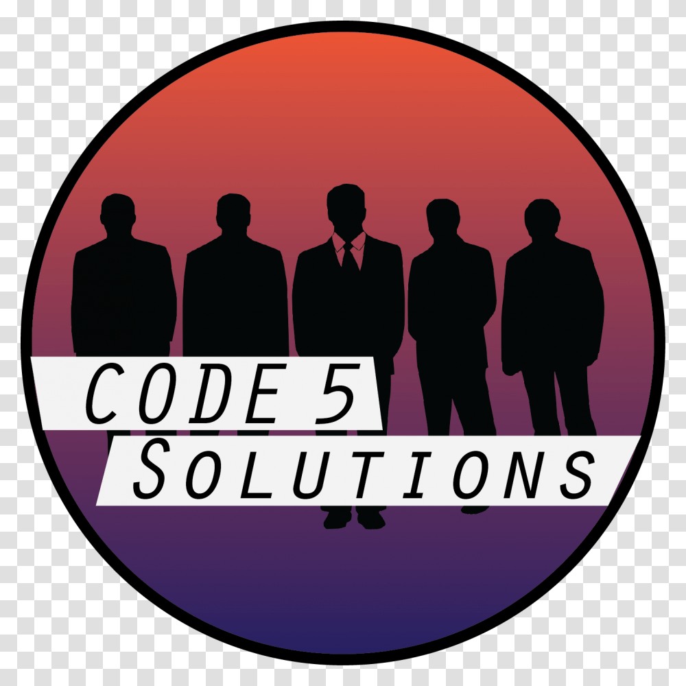 Code 5 Solutions 129 Kb Clip Art, Person, Word, Crowd, Logo Transparent Png