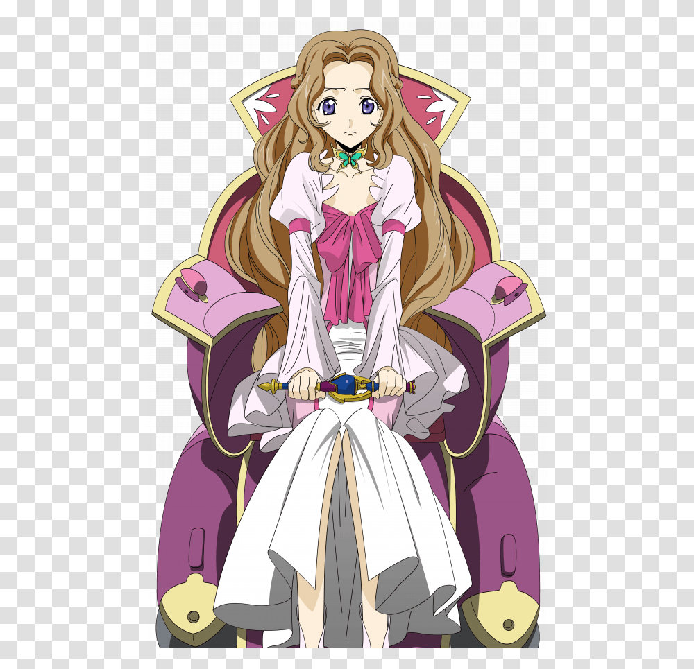 Code Geass Nunnally, Comics, Book, Manga, Person Transparent Png