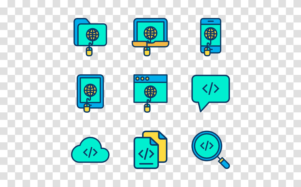 Coding Icon Packs, Pac Man, Robot Transparent Png