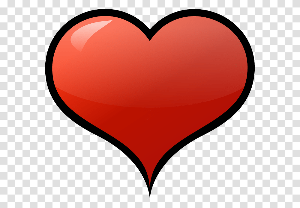 Coeur Rouge Simple Cartoon Heart No Background, Balloon, Pillow, Cushion, Mustache Transparent Png