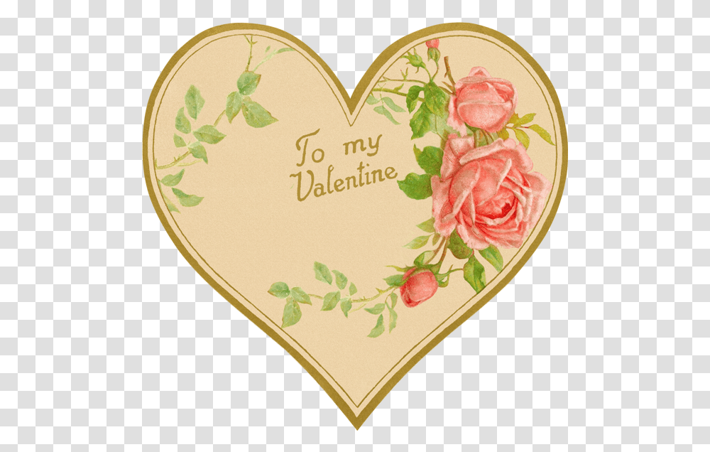 Coeur St Valentin To My Valentine Heart Garden Roses, Birthday Cake, Dessert, Food, Text Transparent Png