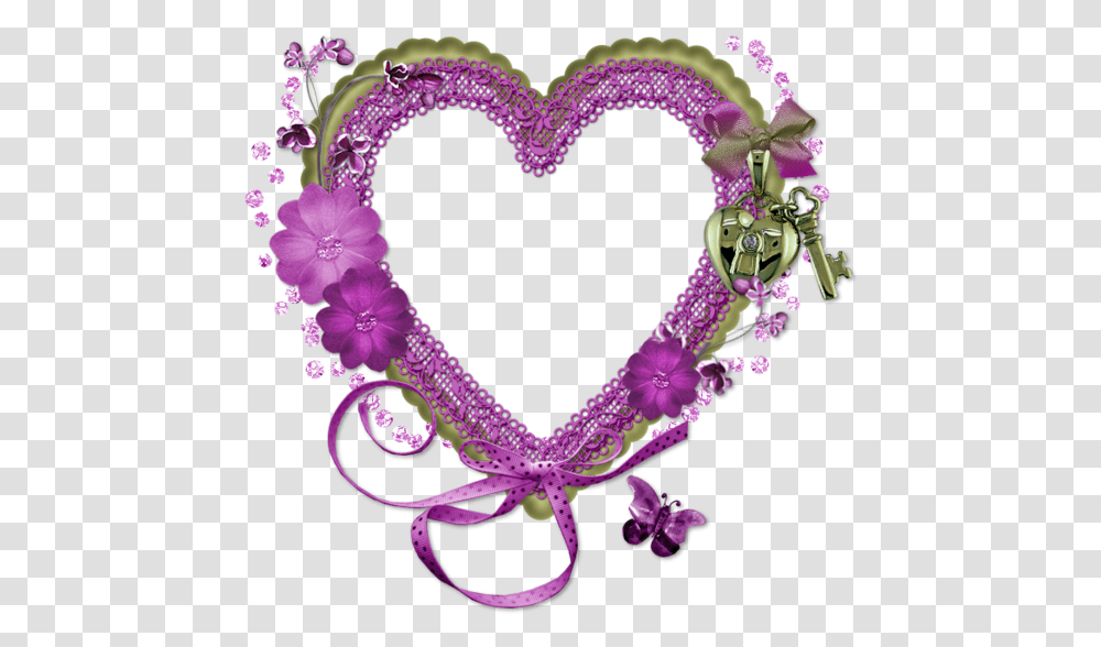 Coeurtubepng Belles Images Clipart Girly Coeur, Purple, Heart, Bracelet, Jewelry Transparent Png