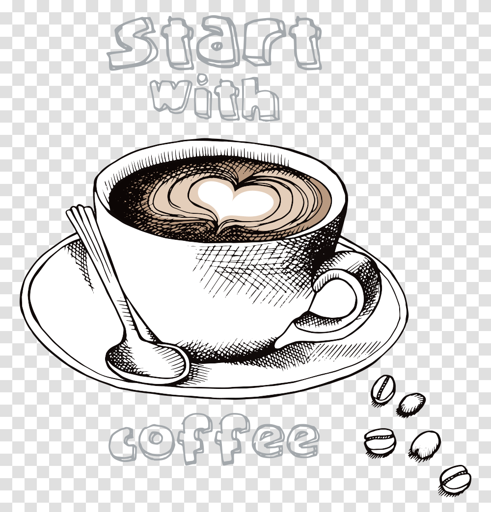 Cofee Irish Coffee Espresso Latte Cafe Love And Coffee Drawing, Saucer, Pottery, Coffee Cup, Text Transparent Png