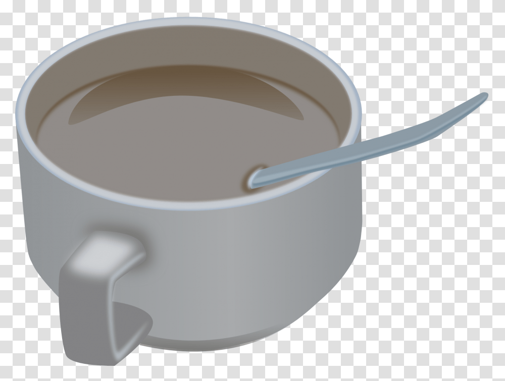 Coffee Amp Coffee Cup Spoon In A Cup Clipart, Bowl, Boiling, Pot, Tape Transparent Png