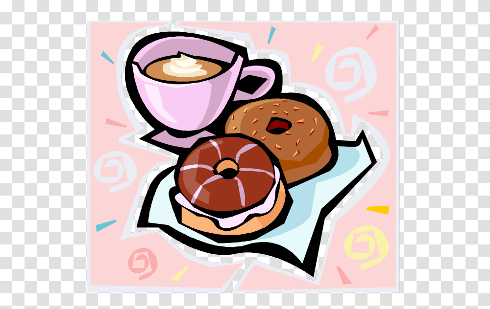 Coffee And Donuts Clip Art, Coffee Cup, Food, Plant, Produce Transparent Png