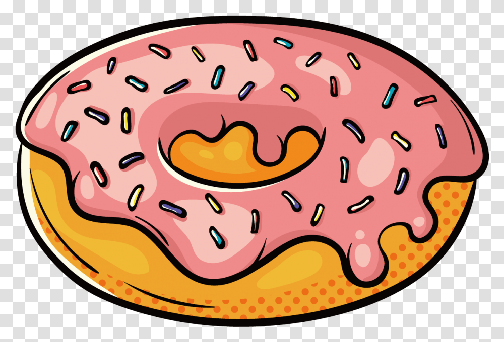 Coffee And Doughnuts Fast Donut Pop Art, Cake, Dessert, Food, Icing Transparent Png