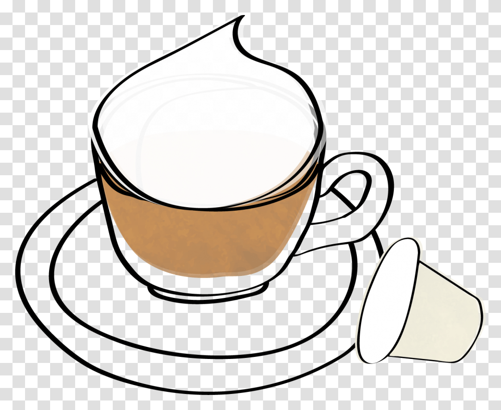 Coffee Art, Coffee Cup, Saucer, Pottery, Beverage Transparent Png