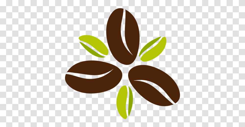Coffee Bean Flower Design Dibujo Grano De Cafe, Plant, Seed, Grain, Produce Transparent Png