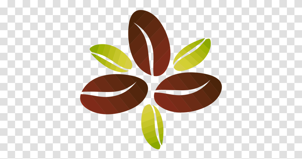 Coffee Beans Flower & Svg Vector File Dibujo Granos De Cafe, Plant, Pecan, Seed, Nut Transparent Png