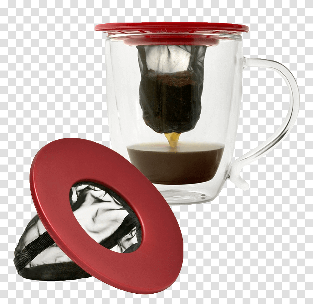 Coffee Brew Buddy Brewing Coffee Into A Mug Single Cup Coffee Filter, Coffee Cup, Mixer, Appliance, Beverage Transparent Png