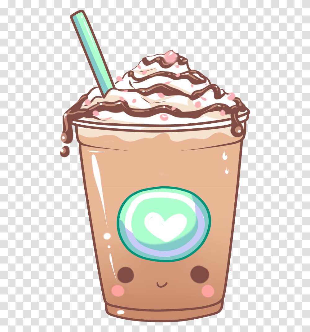 Coffee Clipart Iced Coffee Frappe Kawaii, Juice, Beverage, Drink, Cream Transparent Png