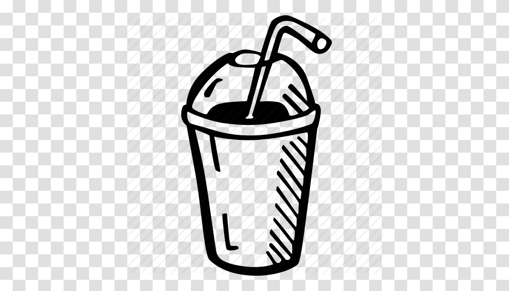 Coffee Coffee Break Cup Drink Frape Frappuccino Hand Drawn Icon, Tin, Can, Watering Can, Trash Can Transparent Png
