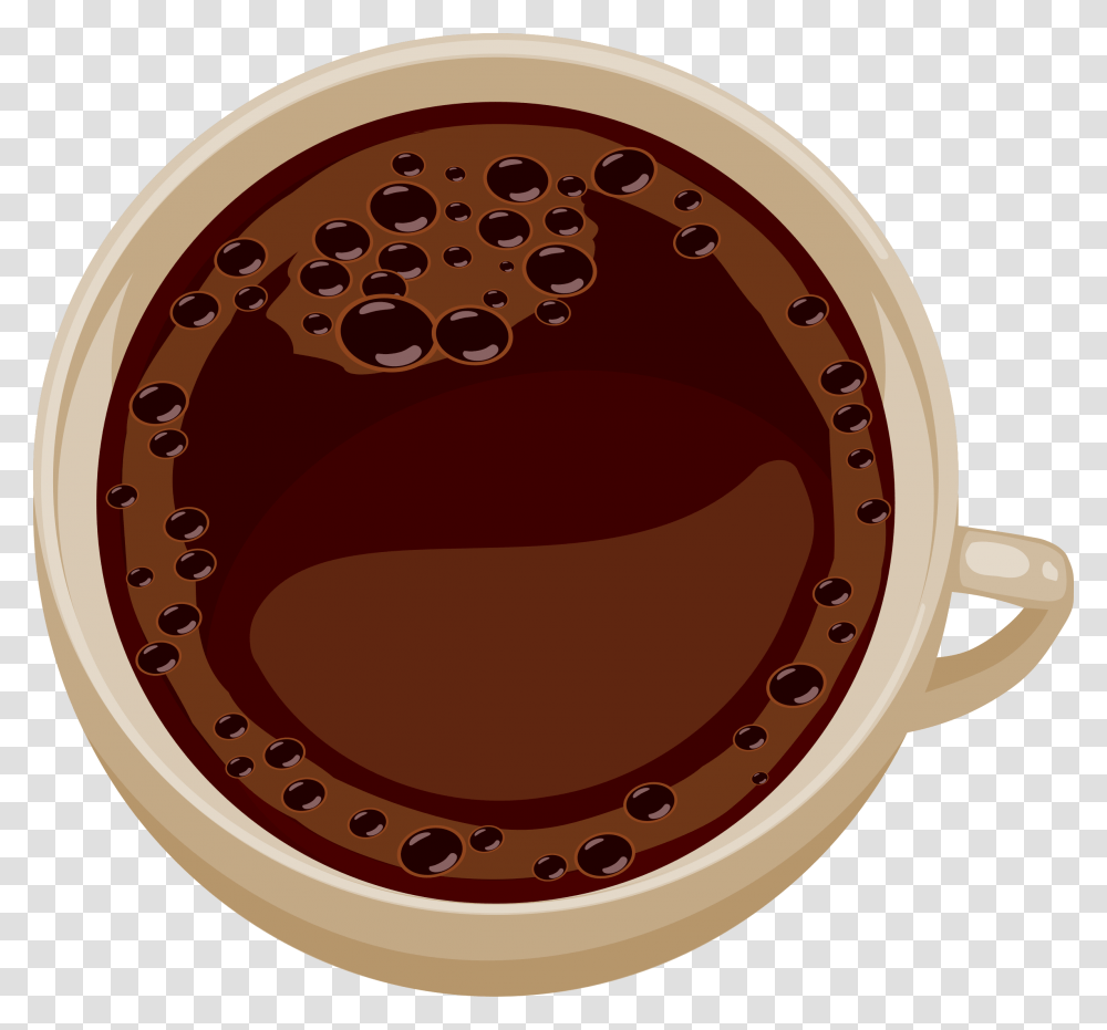 Coffee Cup Clipart Top View Hot Chocolate Top View, Latte, Beverage, Drink, Espresso Transparent Png