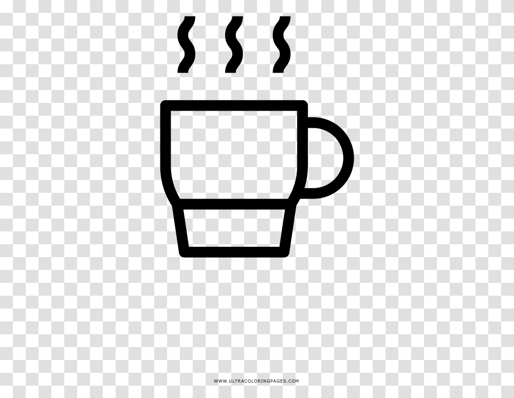 Coffee Cup Coloring Page, Gray, World Of Warcraft Transparent Png