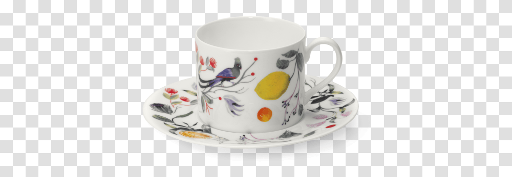 Coffee Cup Cyl Coffee Cup, Saucer, Pottery, Bird, Animal Transparent Png